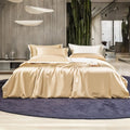 Premium Champagne Mulberry Silk Bedding Set
