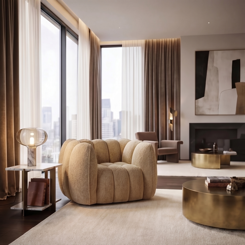 Cote Textured Fabric Sofa II