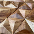 Parallelepiped Wood Mosaic Wall Panel