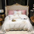 Prarie White Duvet Cover Set (Long-staple Sateen Cotton)