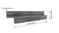 Heku 3D Wood Wall Panel - Grey Tone (Set of 4 or 12)