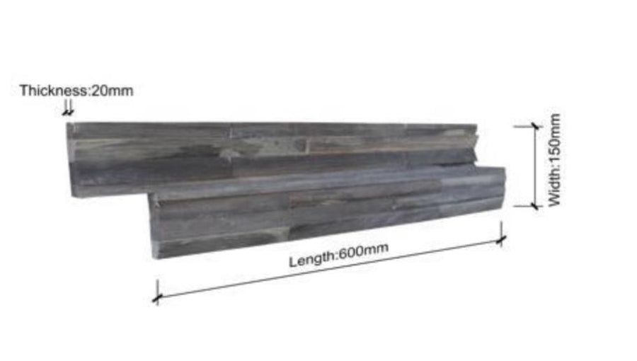 Heku 3D Wood Wall Panel - Grey Tone (Set of 4 or 12)