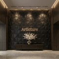Coco Geometric 3D Leather Wall Panel