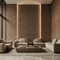 Ubiquitous Square 3D Leather Wall Panel