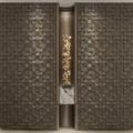 Ubiquitous Square 3D Leather Wall Panel