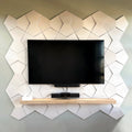 Bowtie Geometric 3D Leather Wall Panel