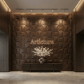 Coco Geometric 3D Leather Wall Panel