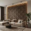 Coco Geometric 3D Leather Wall Panel