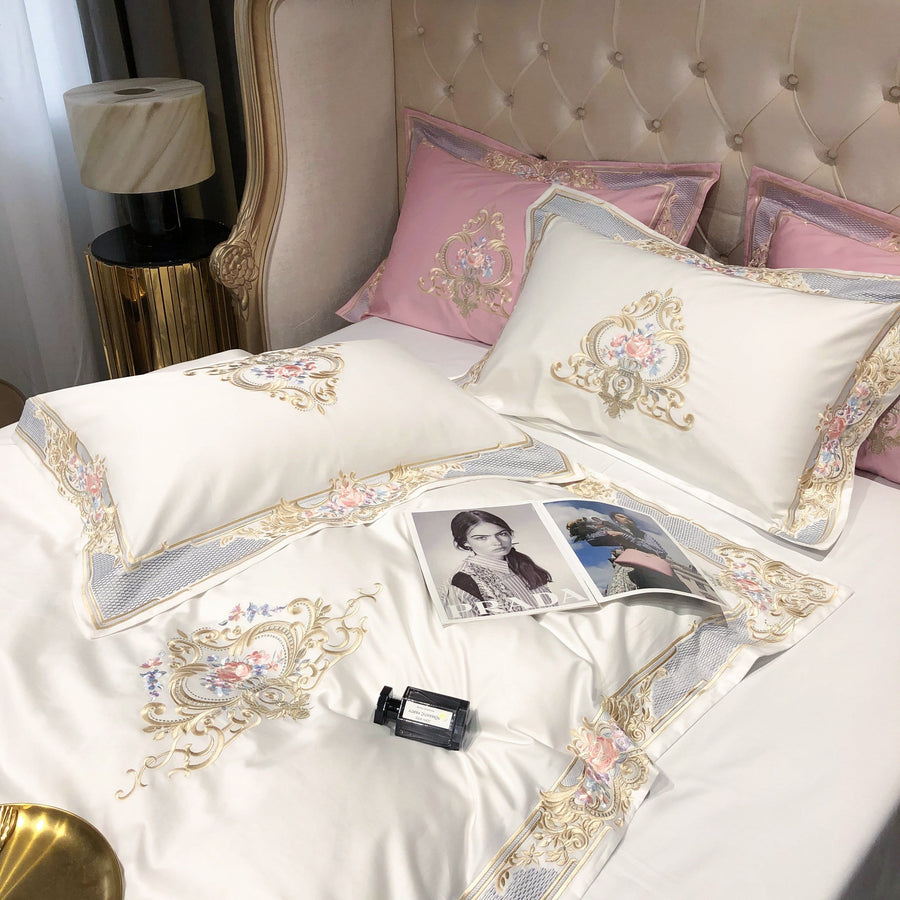 Prarie White Duvet Cover Set (Long-staple Sateen Cotton)