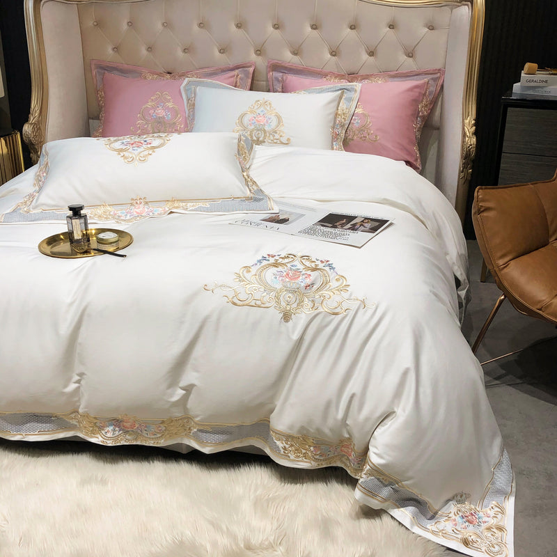 Prarie White Duvet Cover Set (Long-staple Sateen Cotton)