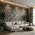 Coco Geometric 3D Leather Wall Panel