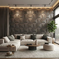 Coco Geometric 3D Leather Wall Panel