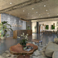 Leaves Square 3D Leather Wall Panel