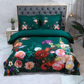 Emerald Green Duvet Cover Set (Long-staple Sateen Cotton)