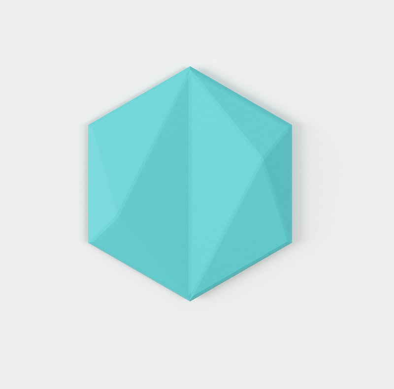 Euclid Hexagon 3D Leather Wall Panel