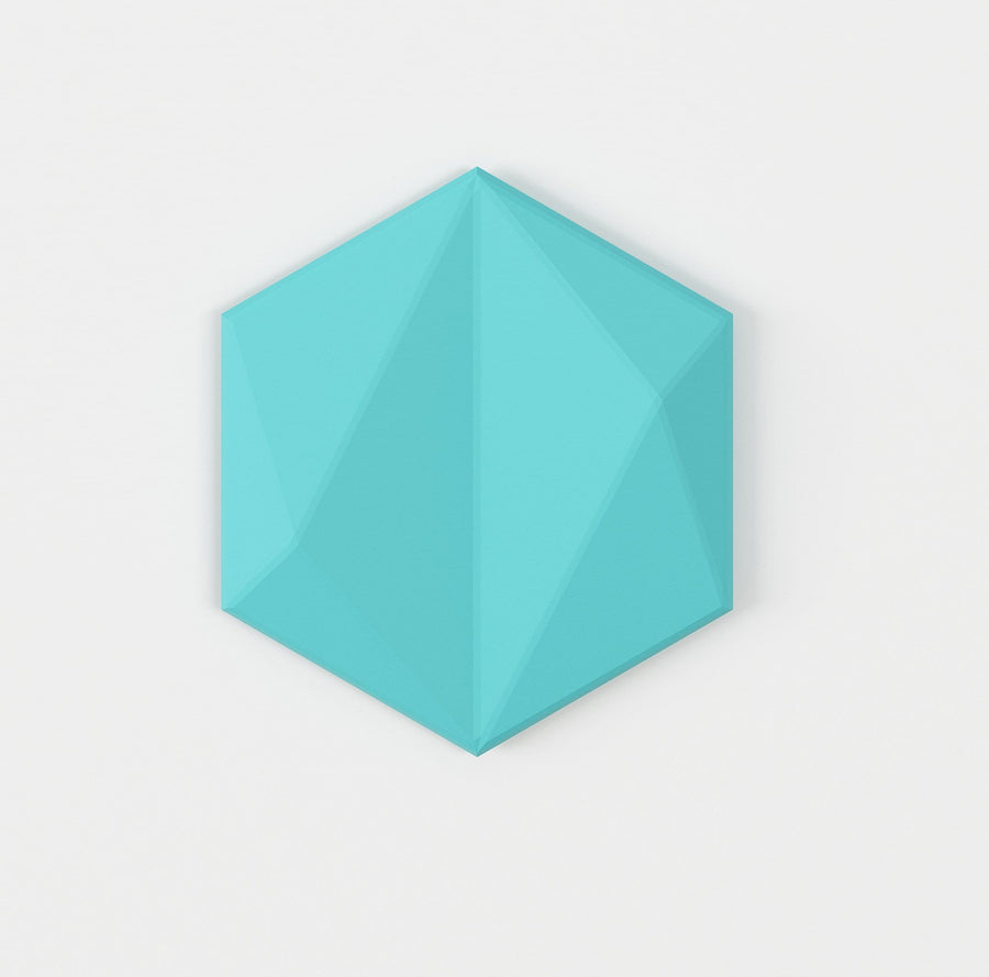 Euclid Hexagon 3D Leather Wall Panel