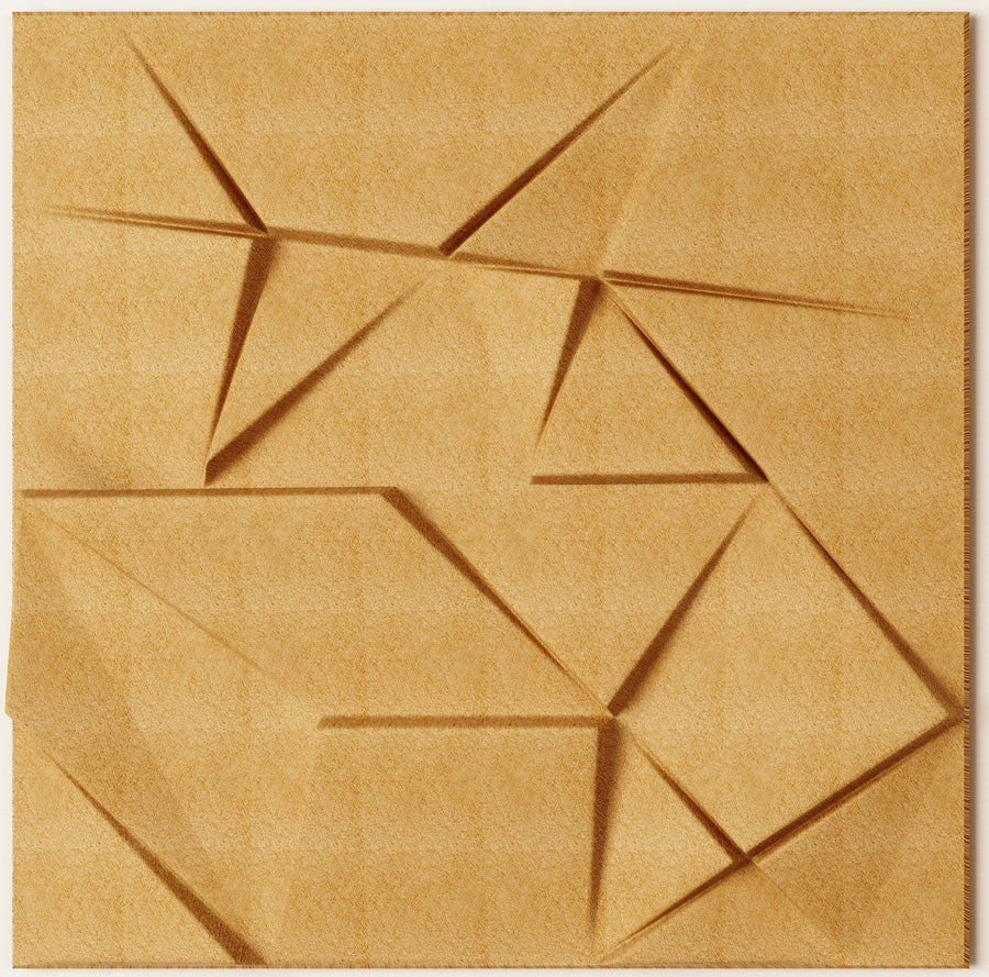 Origami Square 3D Leather Wall Panel