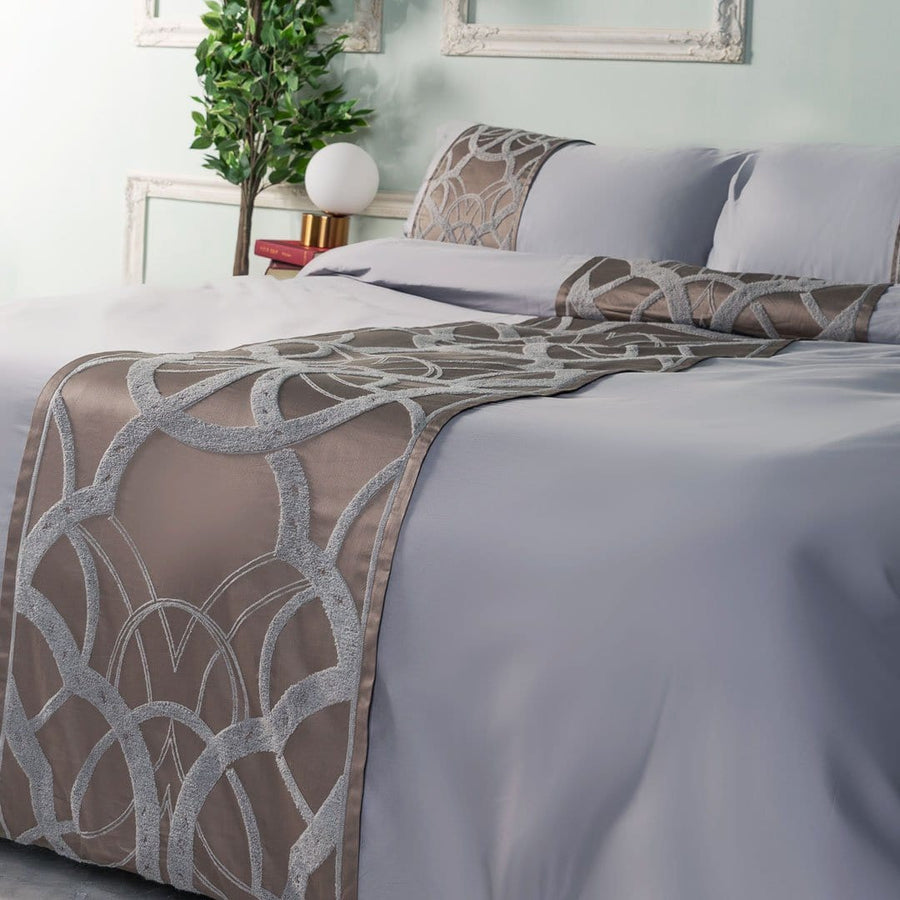 Chain of Luxury Grey Duvet Cover Set (Long-staple Sateen Cotton)