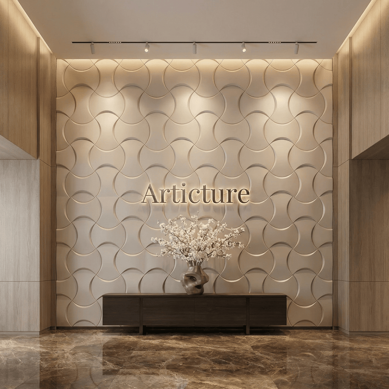 Coco Geometric 3D Leather Wall Panel