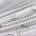 Platinum Falls Off White Duvet Cover Set (Long-staple Sateen Cotton)