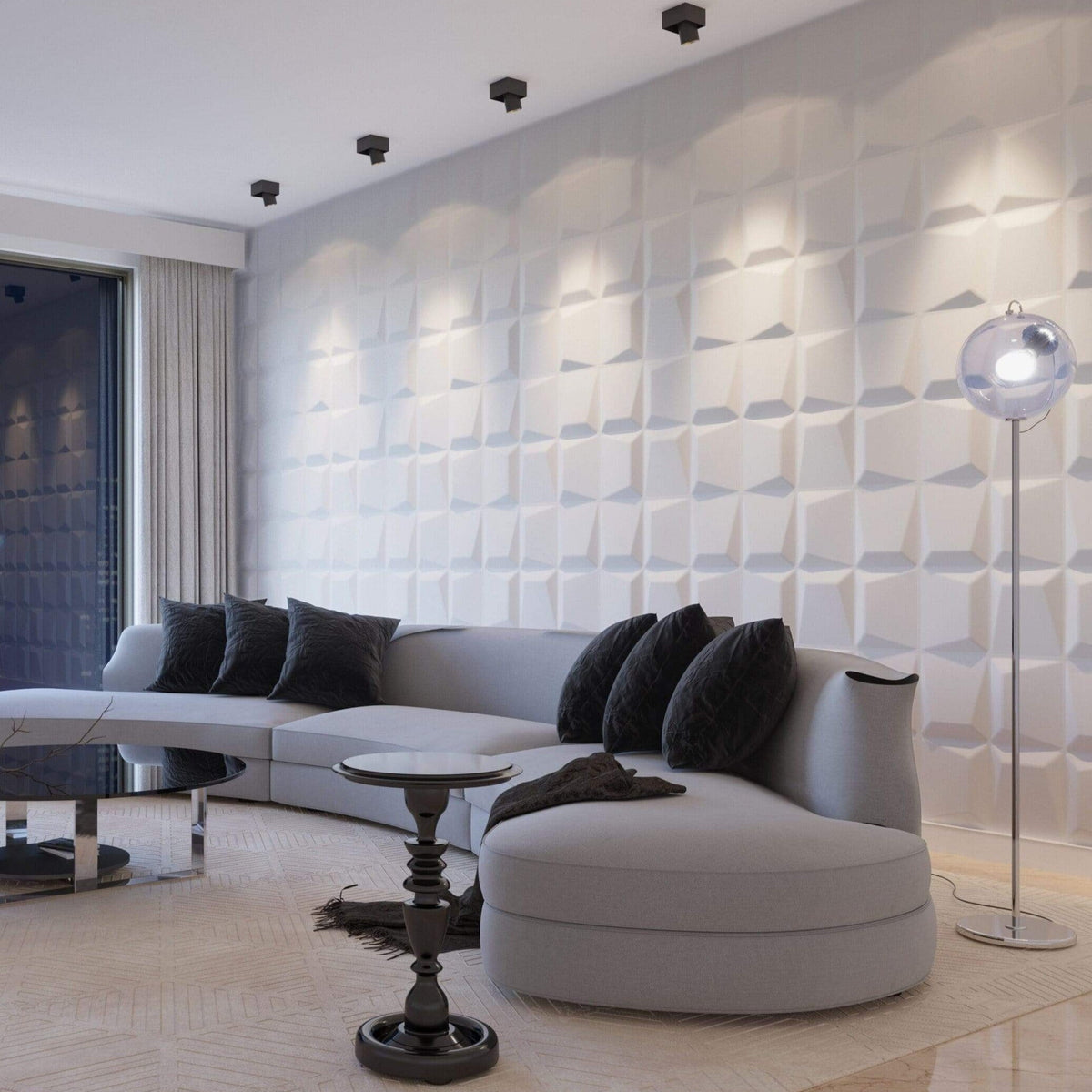 Mosaic Square 3D Leather Wall Panel