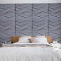 River Square 3D Leather Wall Panel