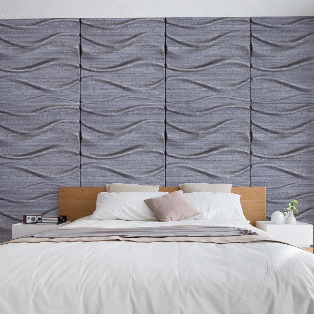 River Square 3D Leather Wall Panel