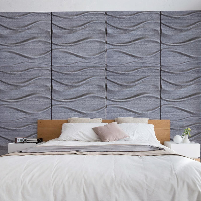 River Square 3D Leather Wall Panel