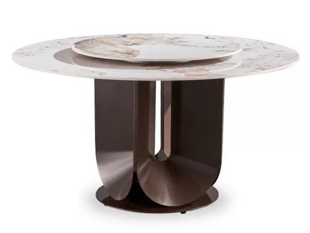 Spello Round Sintered Stone Dining Table - Image 1