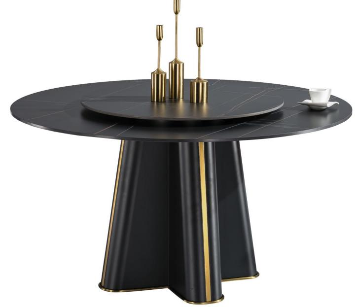 Barga Round Sintered Stone Dining Table - Image 1