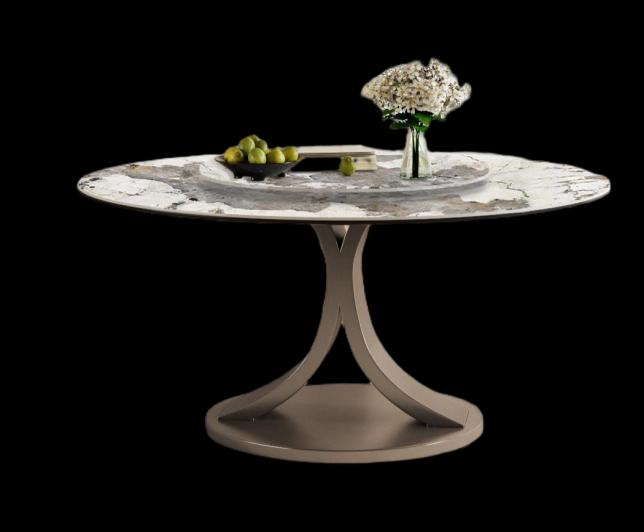 Brescia Round Sintered Stone Dining Table - Image 1