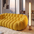 Velour Textured Fabric Sofa