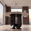 Deruta Round Glass Dining Table