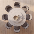 Deruta Round Glass Dining Table