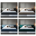 Ribbed Modern Upholstered Bed Frame