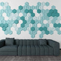 Euclid Hexagon 3D Leather Wall Panel