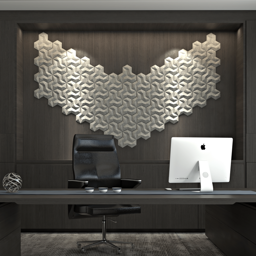 Zigzag Geometric 3D Leather Wall Panel