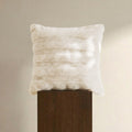 Plush Striped Fur Pillow