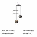 Sphered Cement Pendant Light