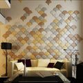 Mermaid Scales Geometric 3D Leather Wall Panel