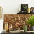 Cubix Rue Wood Mosaic Wall Panel